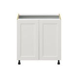 Hugo&Borg Belcourt 33-in W x 34.5-in H x 24-in D Gray Painted Base Fully Assembled Cabinet (Recessed Panel Shaker Door Style)