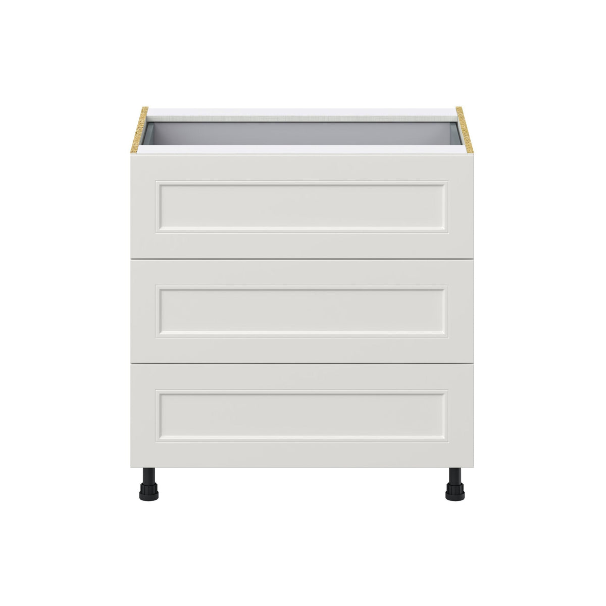 Hugo&Borg Belcourt 33-in W x 34.5-in H x 24-in D Gray Painted 4-Drawer Base Fully Assembled Cabinet (Recessed Panel Style)