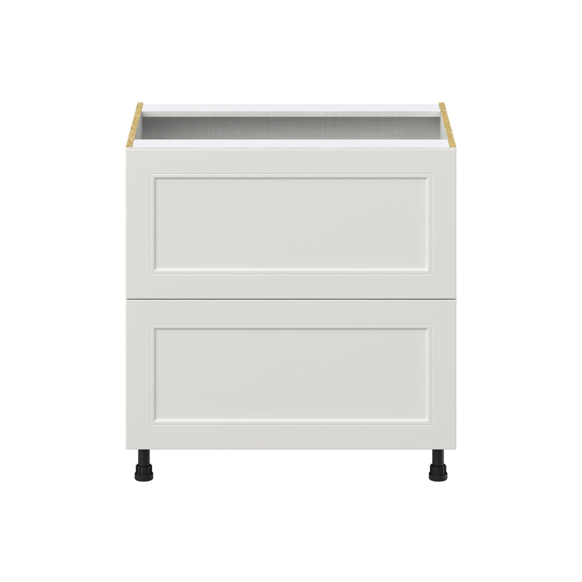 Hugo&Borg Belcourt 33-in W x 34.5-in H x 24-in D Gray Painted 2-Drawer Base Fully Assembled Cabinet (Recessed Panel Style)