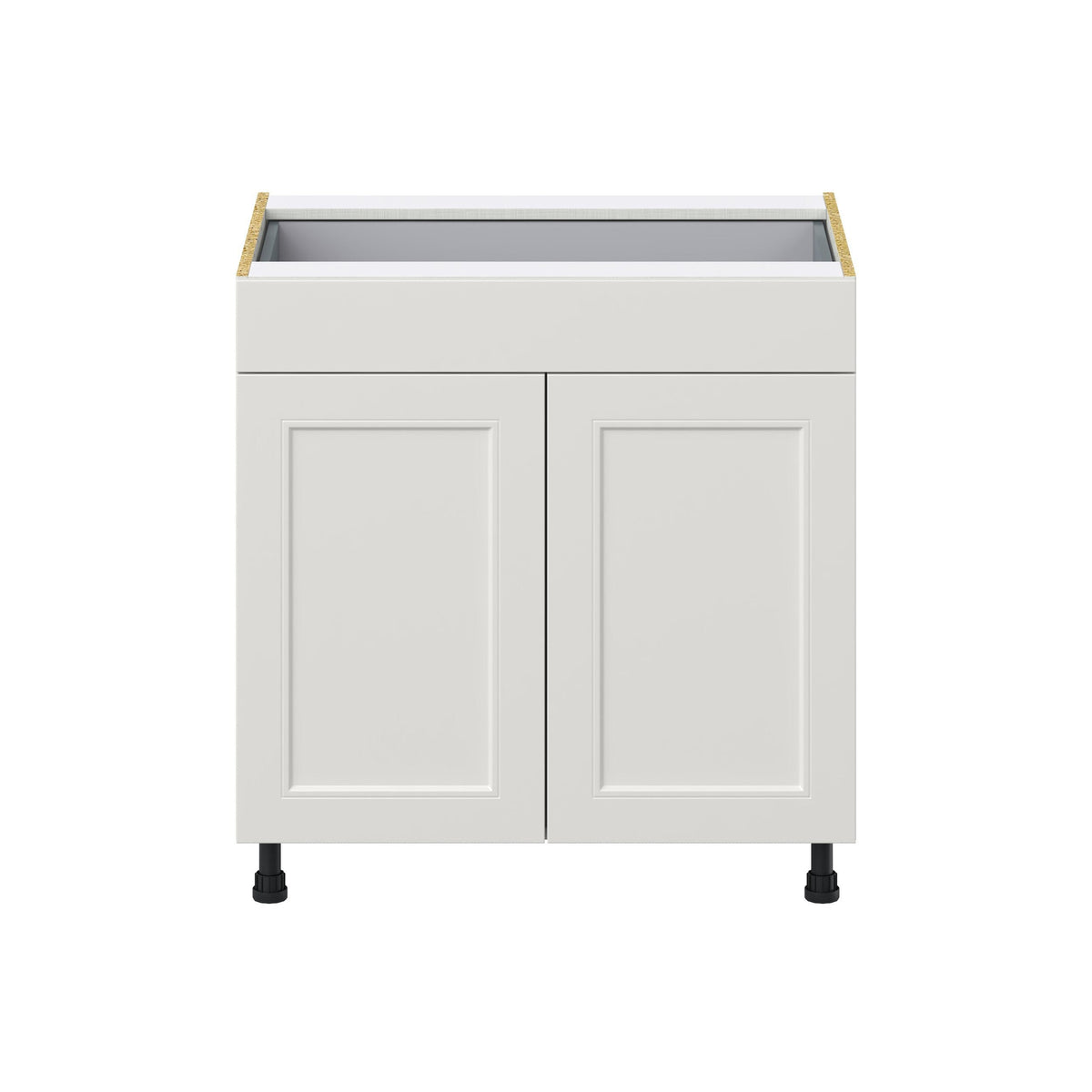 Hugo&Borg Belcourt 33-in W x 34.5-in H x 24-in D Gray Painted 1-Drawer Base Fully Assembled Cabinet (Recessed Panel Shaker Style)