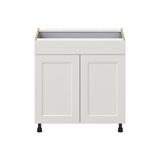 Hugo&Borg Belcourt 33-in W x 34.5-in H x 24-in D Gray Painted 1-Drawer Base Fully Assembled Cabinet (Recessed Panel Shaker Style)