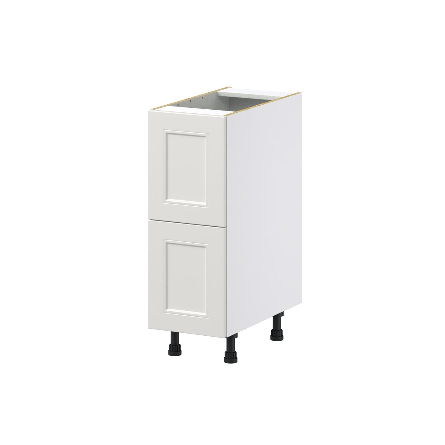 Hugo&Borg Belcourt 12-in W x 34.5-in H x 24-in D Gray Painted 2-Drawer Base Fully Assembled Cabinet (Recessed Panel Style)