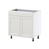 Hugo&Borg Belcourt 33-in W x 34.5-in H x 24-in D Gray Painted 1-Drawer Base Fully Assembled Cabinet (Recessed Panel Shaker Style)