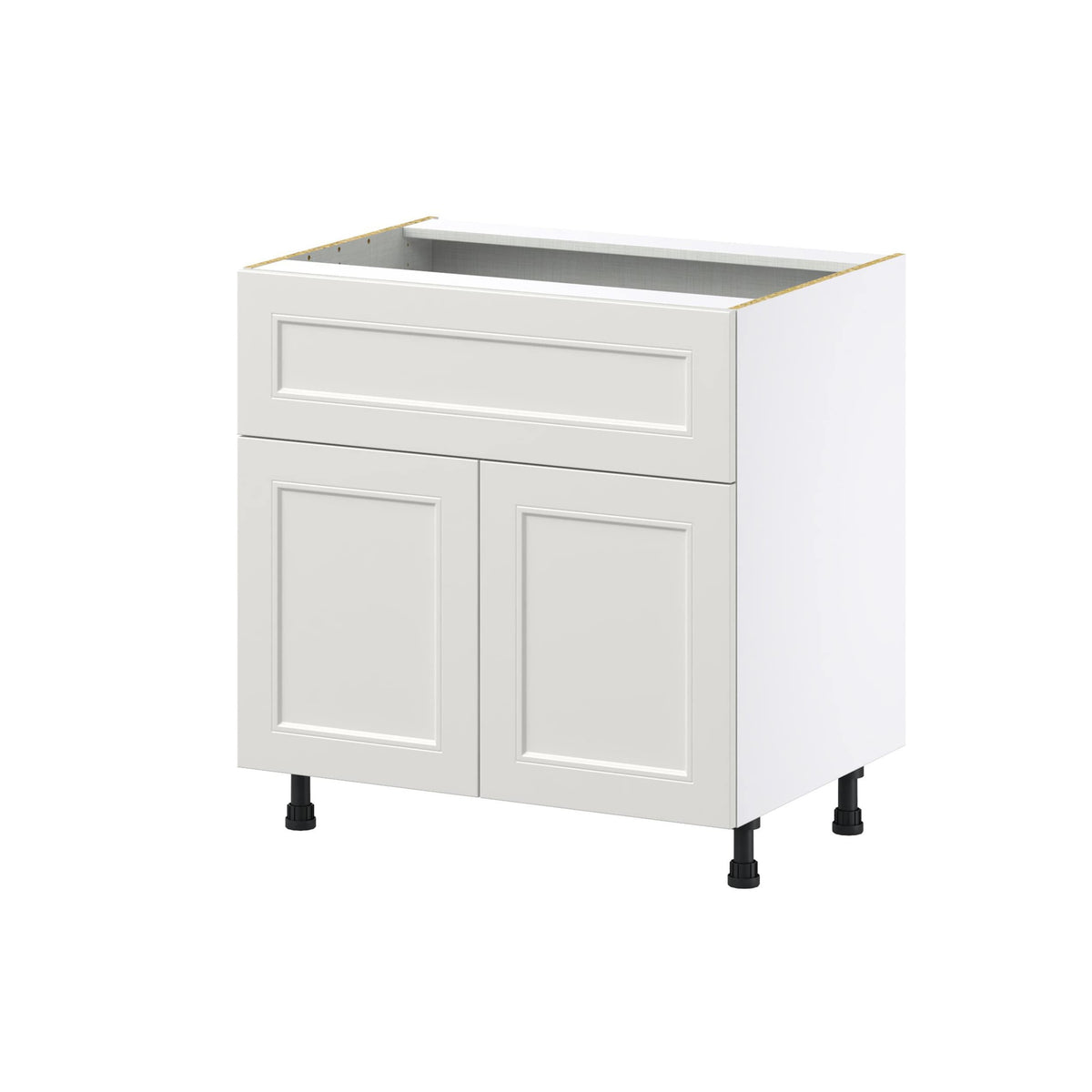 Hugo&Borg Belcourt 33-in W x 34.5-in H x 25-in D Gray Painted 1-Drawer Base Fully Assembled Cabinet (Recessed Panel Shaker Style)