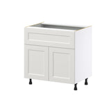 Hugo&Borg Belcourt 33-in W x 34.5-in H x 25-in D Gray Painted 1-Drawer Base Fully Assembled Cabinet (Recessed Panel Shaker Style)