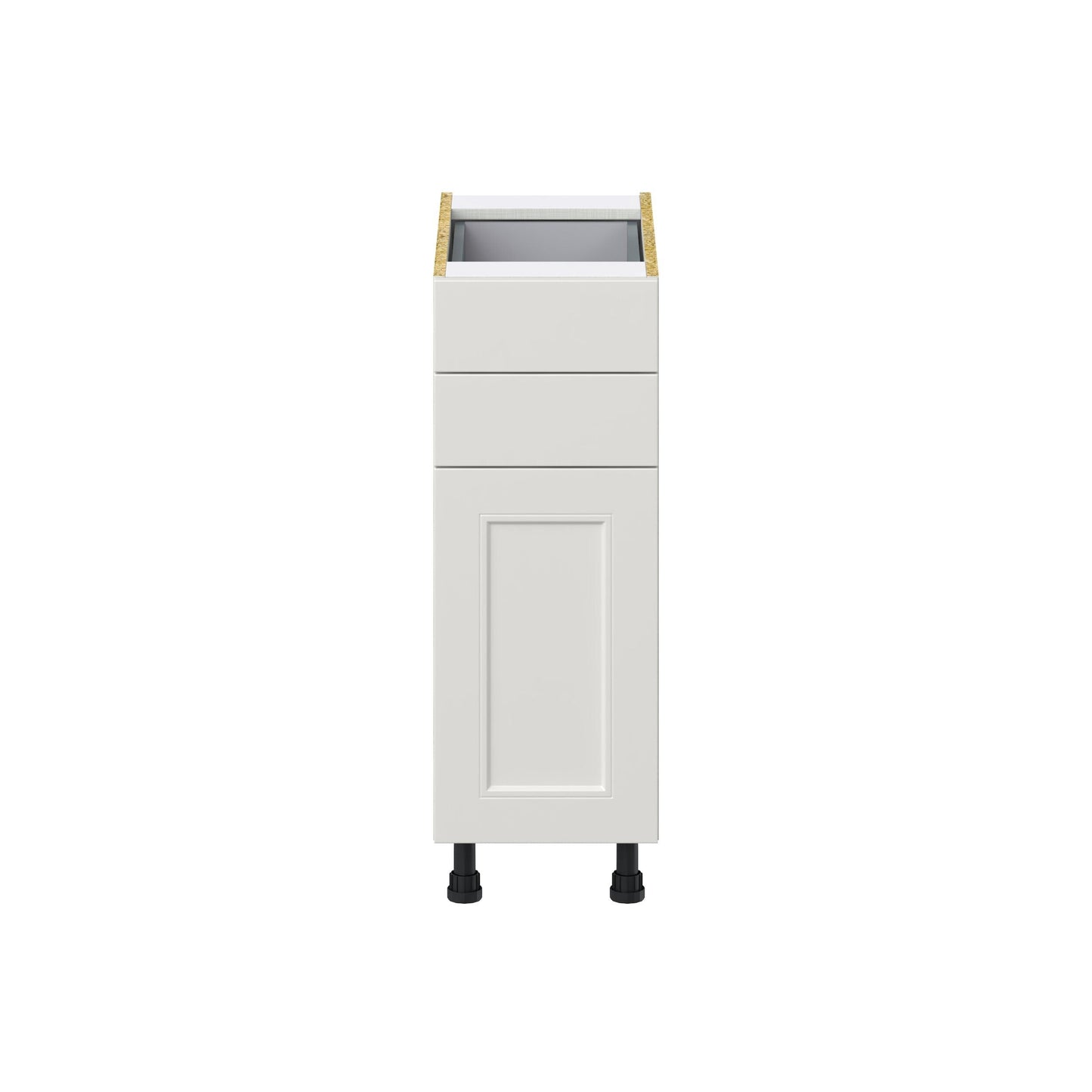 Hugo&Borg Belcourt 12-in W x 34.5-in H x 24-in D Gray Painted 2-Drawers Base Fully Assembled Cabinet (Recessed Panel Shaker Style)