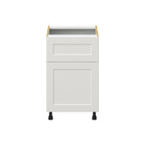 Hugo&Borg Belcourt 21-in W x 34.5-in H x 25-in D Gray Painted 1-Drawer Base Fully Assembled Cabinet (Recessed Panel Shaker Style)