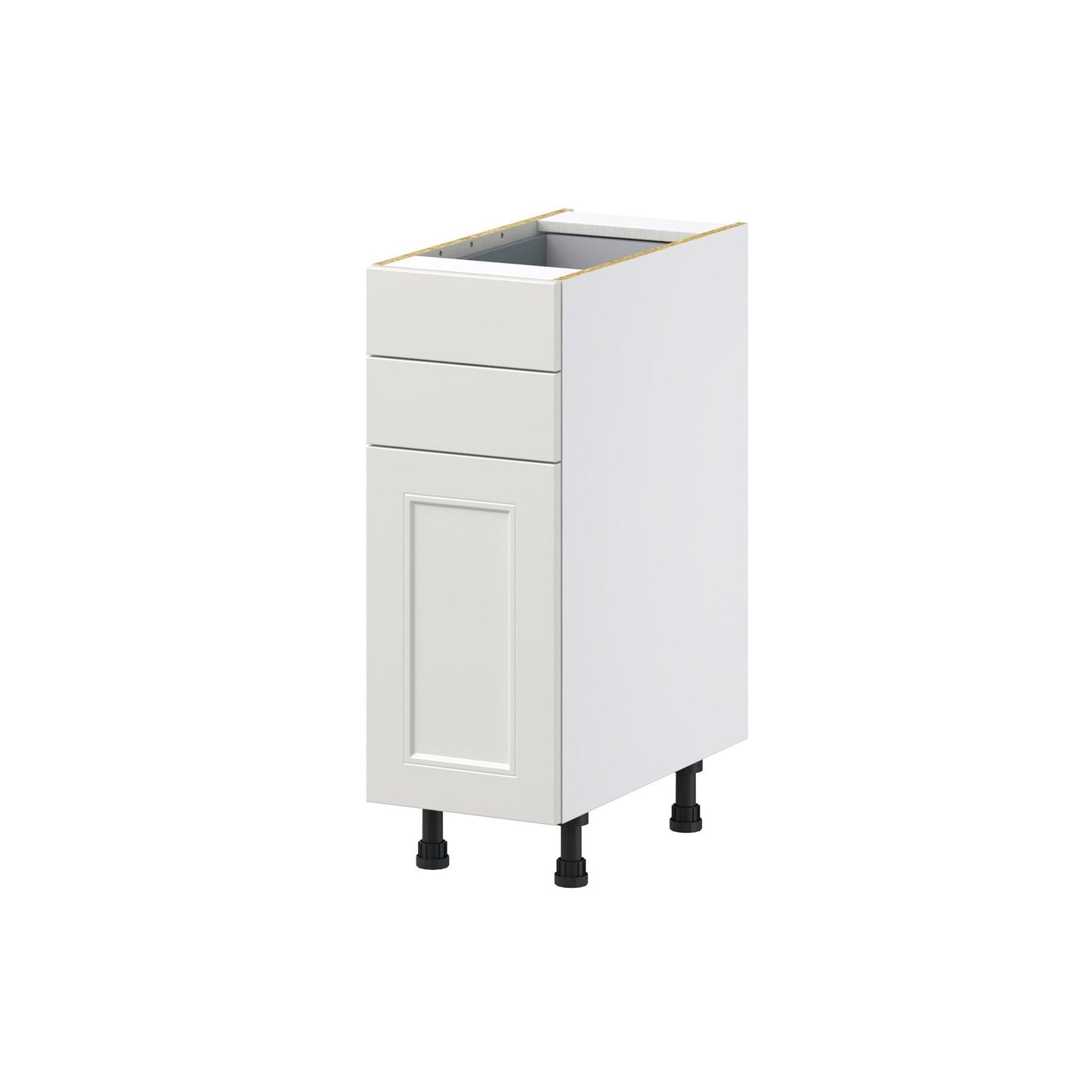 Hugo&Borg Belcourt 12-in W x 34.5-in H x 24-in D Gray Painted 2-Drawers Base Fully Assembled Cabinet (Recessed Panel Shaker Style)