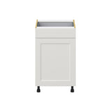 Hugo&Borg Belcourt 21-in W x 34.5-in H x 24-in D Gray Painted 1-Drawer Base Fully Assembled Cabinet (Recessed Panel Shaker Style)