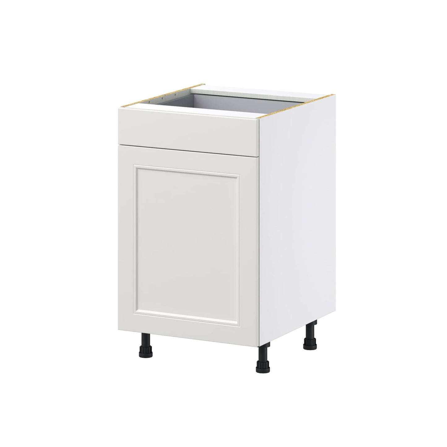 Hugo&Borg Belcourt 21-in W x 34.5-in H x 24-in D Gray Painted 1-Drawer Base Fully Assembled Cabinet (Recessed Panel Shaker Style)