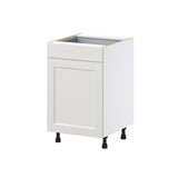 Hugo&Borg Belcourt 21-in W x 34.5-in H x 24-in D Gray Painted 1-Drawer Base Fully Assembled Cabinet (Recessed Panel Shaker Style)