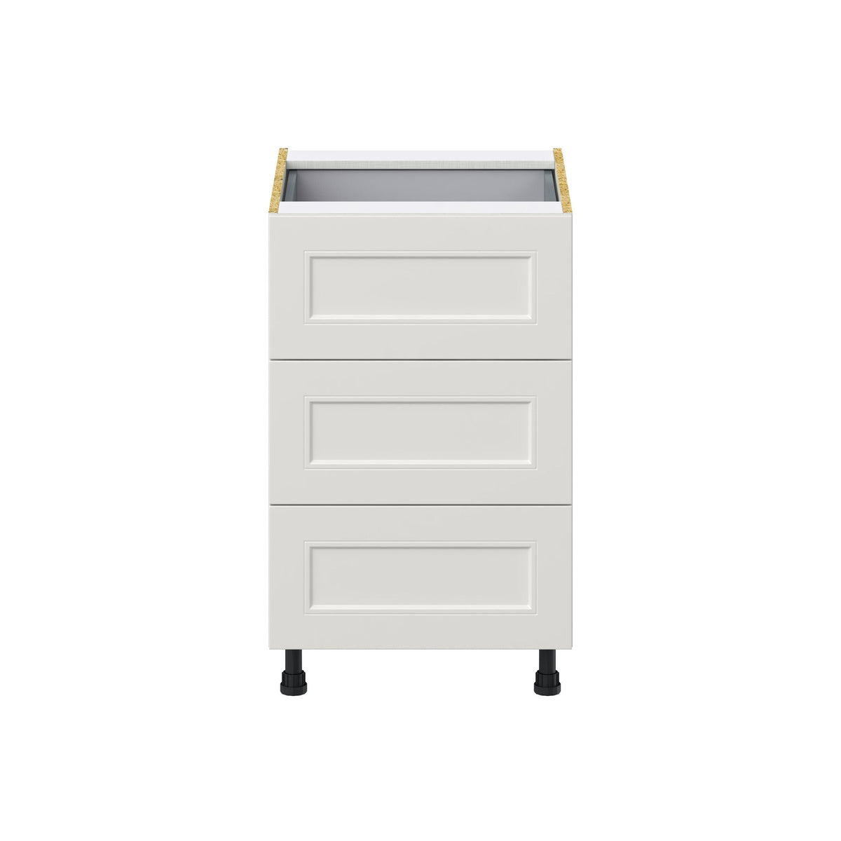 Hugo&Borg Belcourt 21-in W x 34.5-in H x 24-in D Gray Painted 4-Drawer Base Fully Assembled Cabinet (Recessed Panel Style)