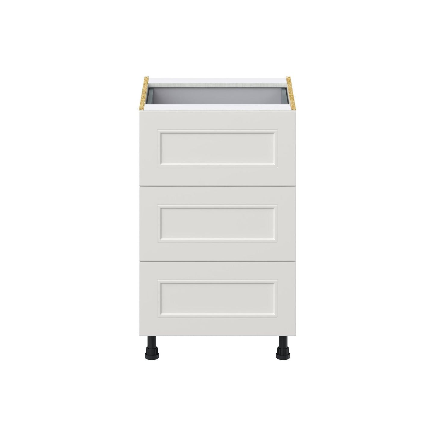 Hugo&Borg Belcourt 21-in W x 34.5-in H x 24-in D Gray Painted 4-Drawer Base Fully Assembled Cabinet (Recessed Panel Style)