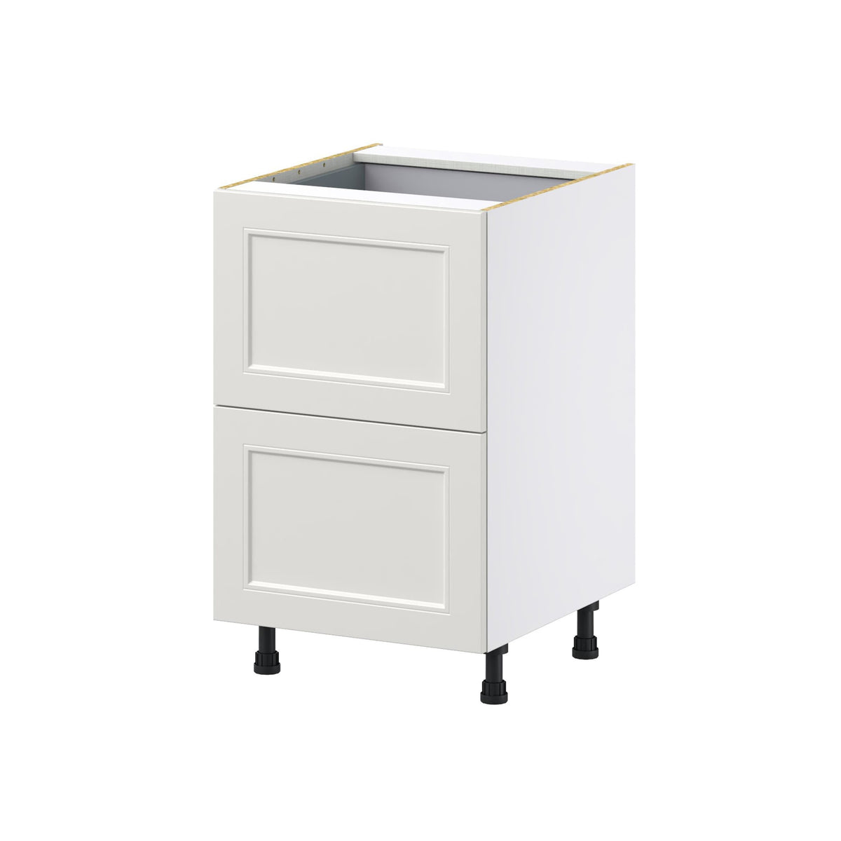 Hugo&Borg Belcourt 21-in W x 34.5-in H x 24-in D Gray Painted 3-Drawer Base Fully Assembled Cabinet (Recessed Panel Style)
