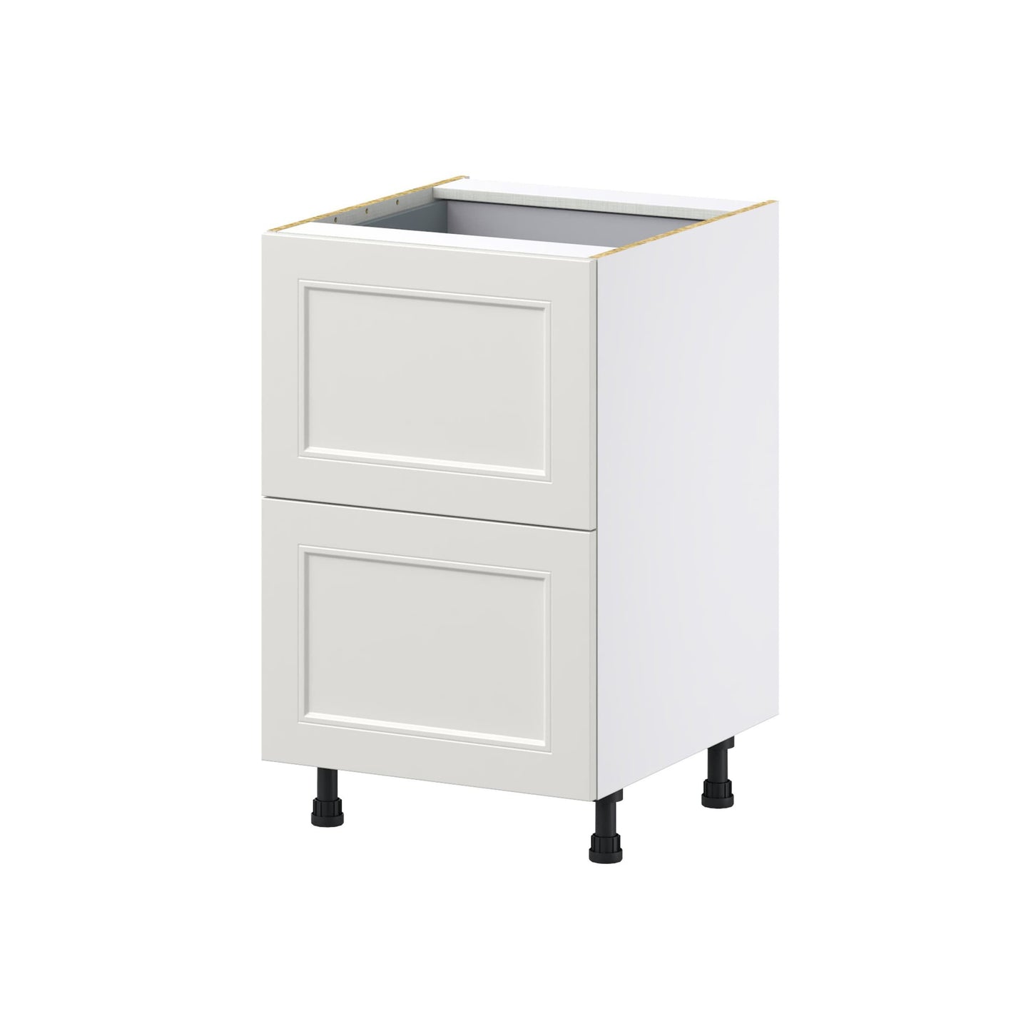 Hugo&Borg Belcourt 21-in W x 34.5-in H x 24-in D Gray Painted 3-Drawer Base Fully Assembled Cabinet (Recessed Panel Style)