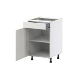 Hugo&Borg Belcourt 21-in W x 34.5-in H x 24-in D Gray Painted 1-Drawer Base Fully Assembled Cabinet (Recessed Panel Shaker Style)