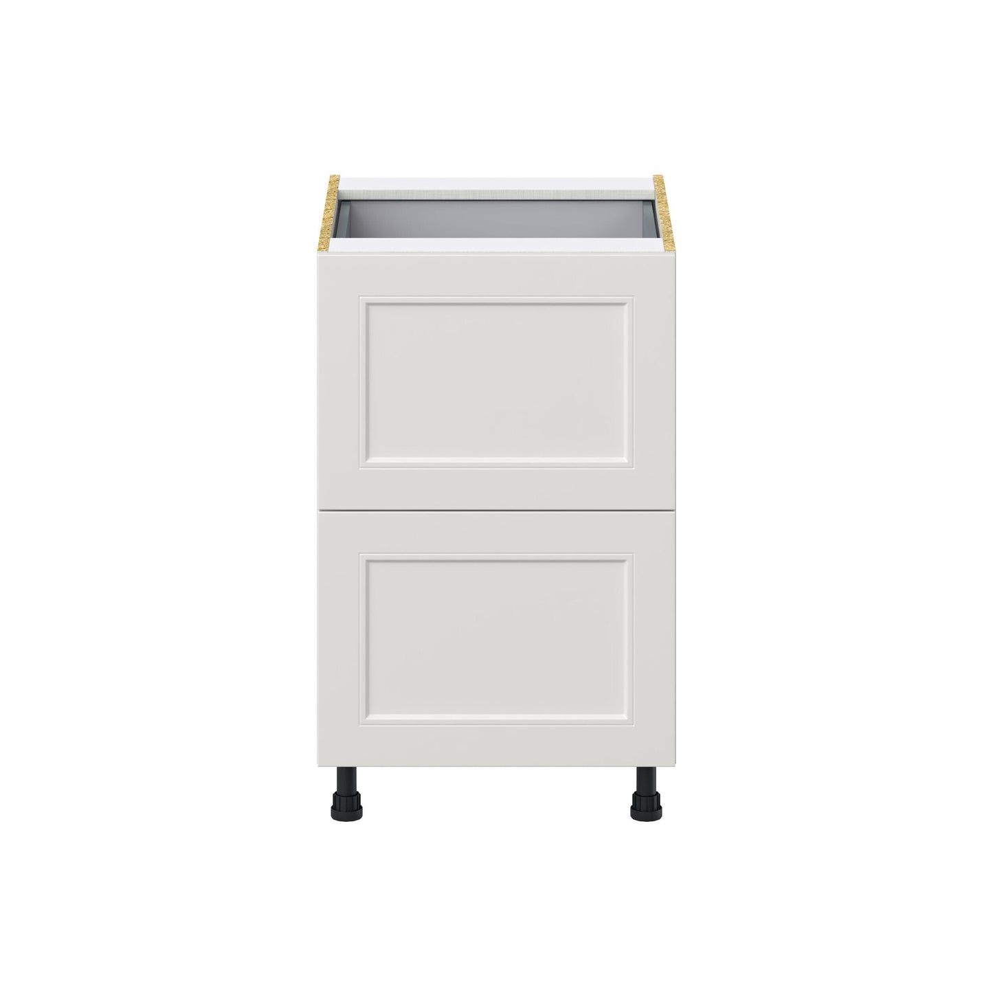 Hugo&Borg Belcourt 21-in W x 34.5-in H x 24-in D Gray Painted 3-Drawer Base Fully Assembled Cabinet (Recessed Panel Style)