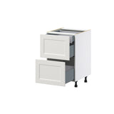 Hugo&Borg Belcourt 21-in W x 34.5-in H x 24-in D Gray Painted 3-Drawer Base Fully Assembled Cabinet (Recessed Panel Style)