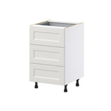 Hugo&Borg Belcourt 21-in W x 34.5-in H x 24-in D Gray Painted 4-Drawer Base Fully Assembled Cabinet (Recessed Panel Style)