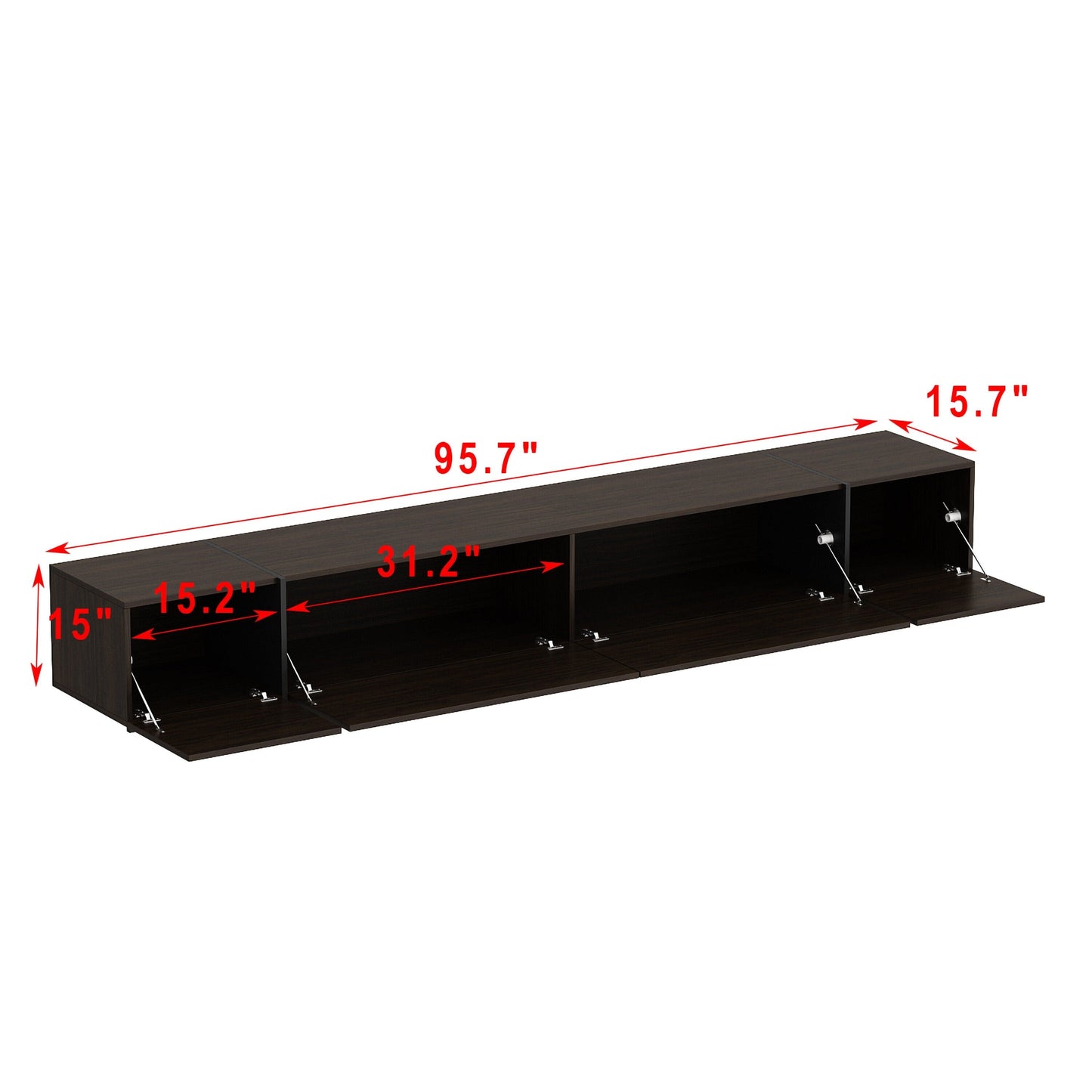 FUFU&GAGA Modern/Contemporary Brown Tv Cabinet (Accommodates TVs more than 70-in)