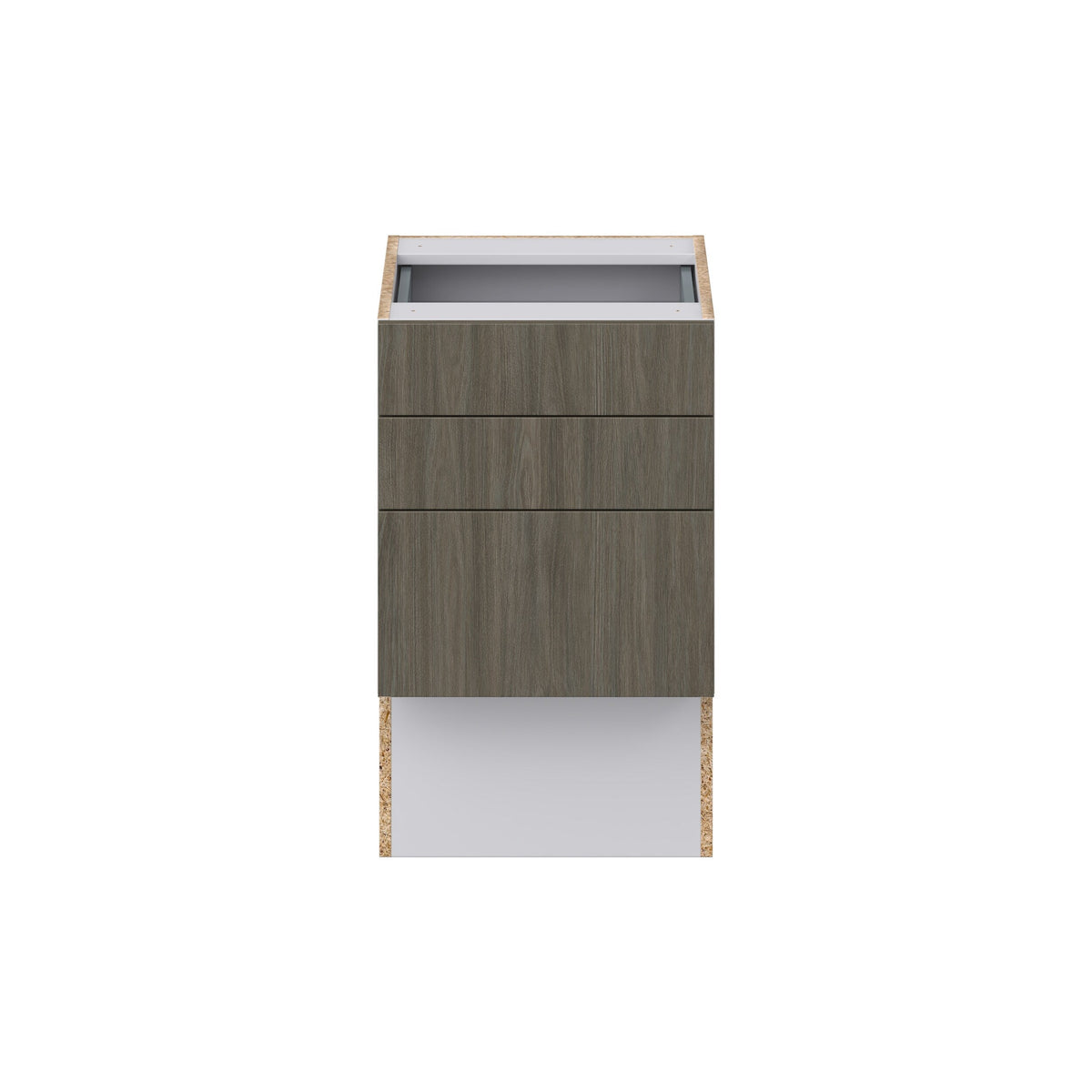 Hugo&Borg Savane 18-in W x 30-in H x 21-in D Textmel 3-Drawer Base Fully Assembled Cabinet (Flat Panel Style)