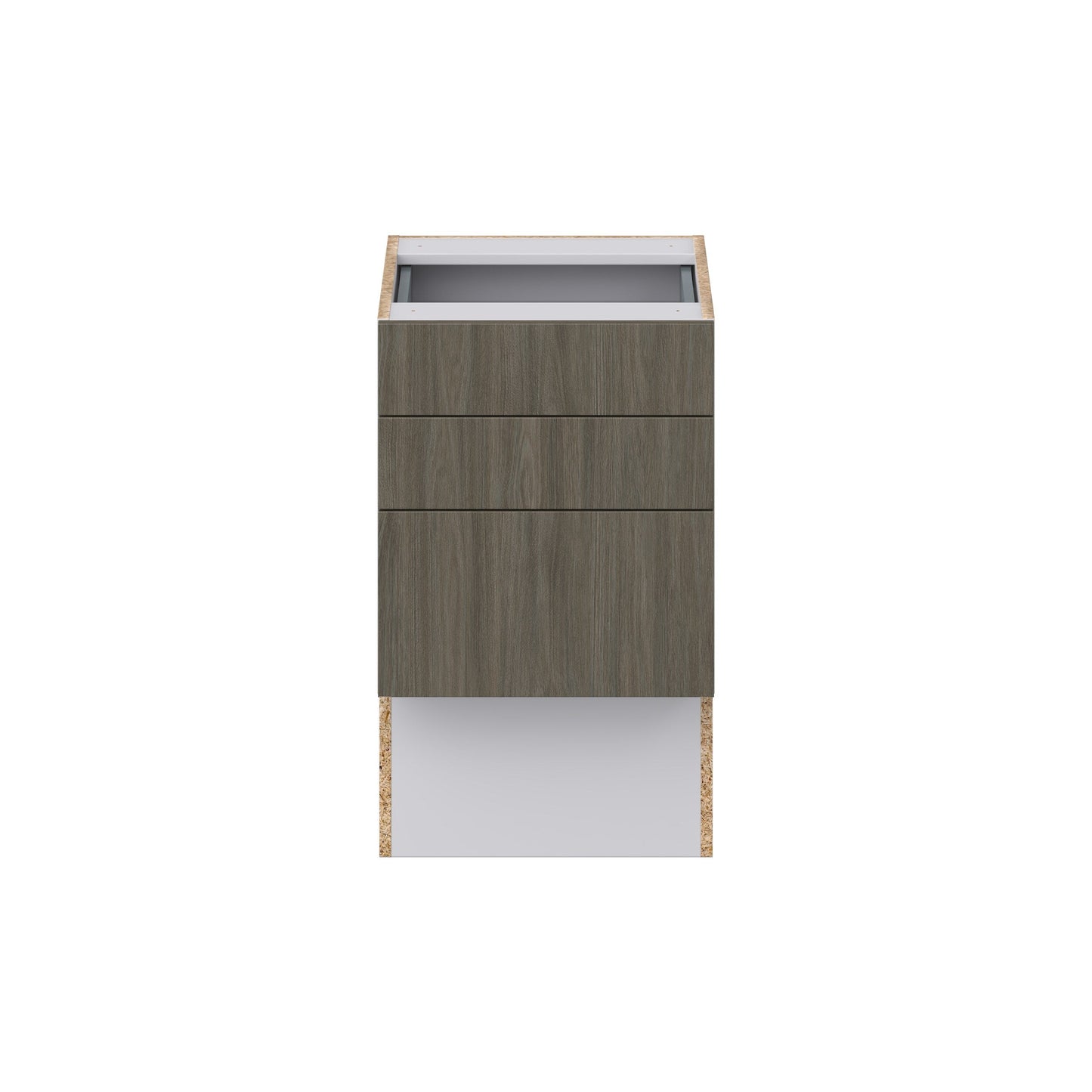 Hugo&Borg Savane 18-in W x 30-in H x 21-in D Textmel 3-Drawer Base Fully Assembled Cabinet (Flat Panel Style)