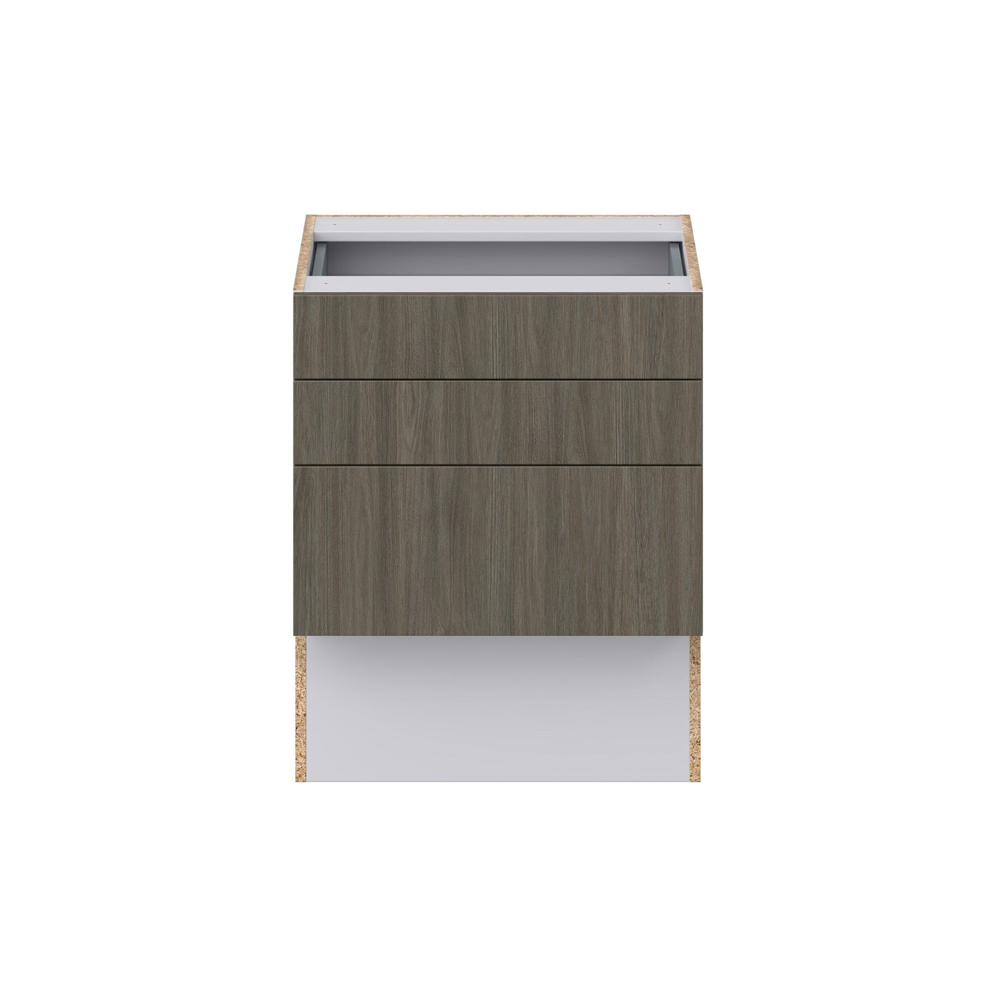 Hugo&Borg Savane 24-in W x 30-in H x 21-in D Textmel 3-Drawer Base Fully Assembled Cabinet (Flat Panel Style)