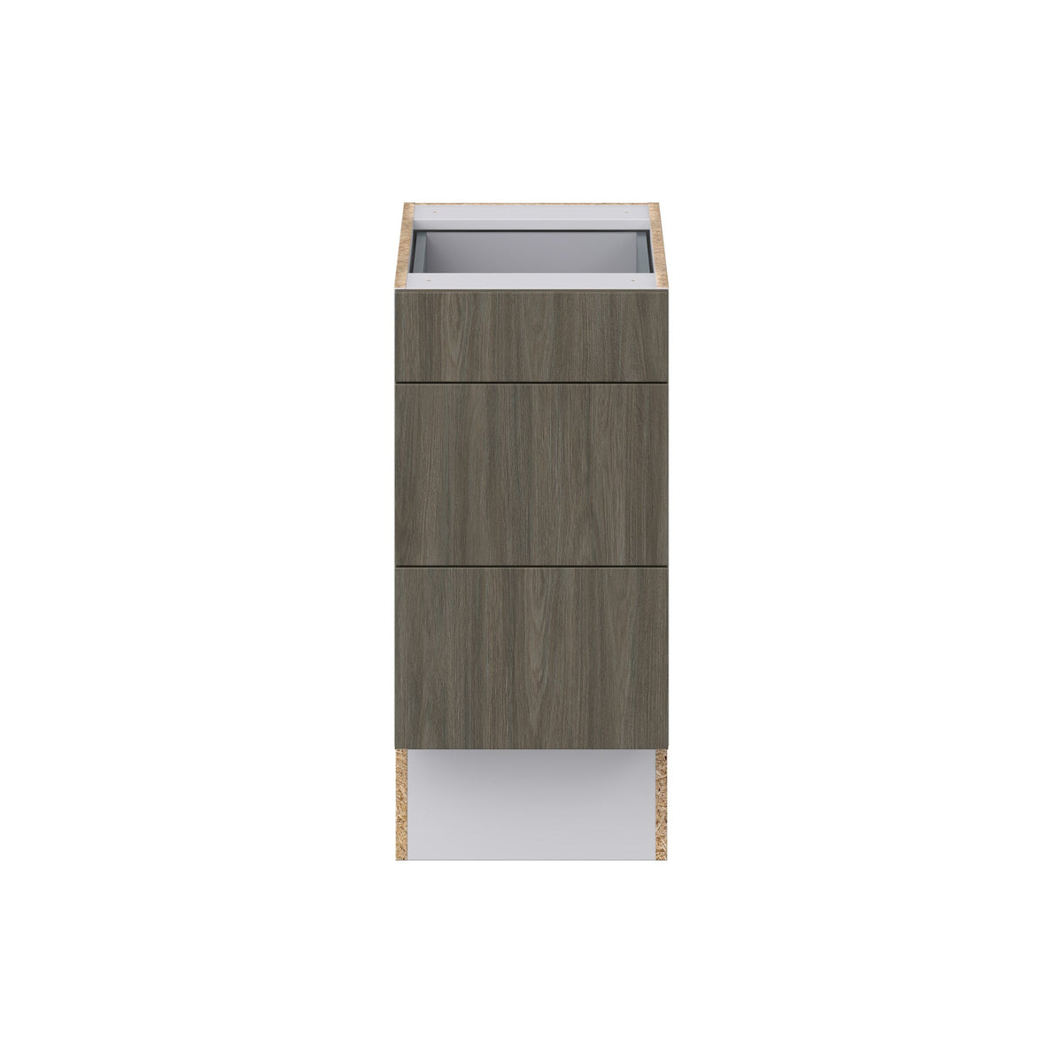 Hugo&Borg Savane 15-in W x 32.5-in H x 25-in D Textmel 3-Drawer Base Fully Assembled Cabinet (Flat Panel Style)
