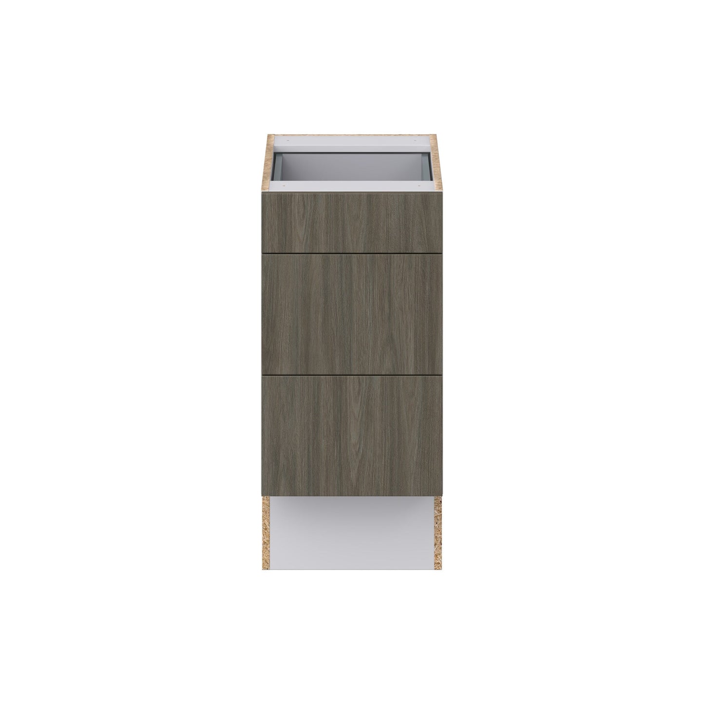 Hugo&Borg Savane 15-in W x 32.5-in H x 25-in D Textmel 3-Drawer Base Fully Assembled Cabinet (Flat Panel Style)