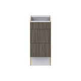 Hugo&Borg Savane 15-in W x 32.5-in H x 25-in D Textmel 3-Drawer Base Fully Assembled Cabinet (Flat Panel Style)