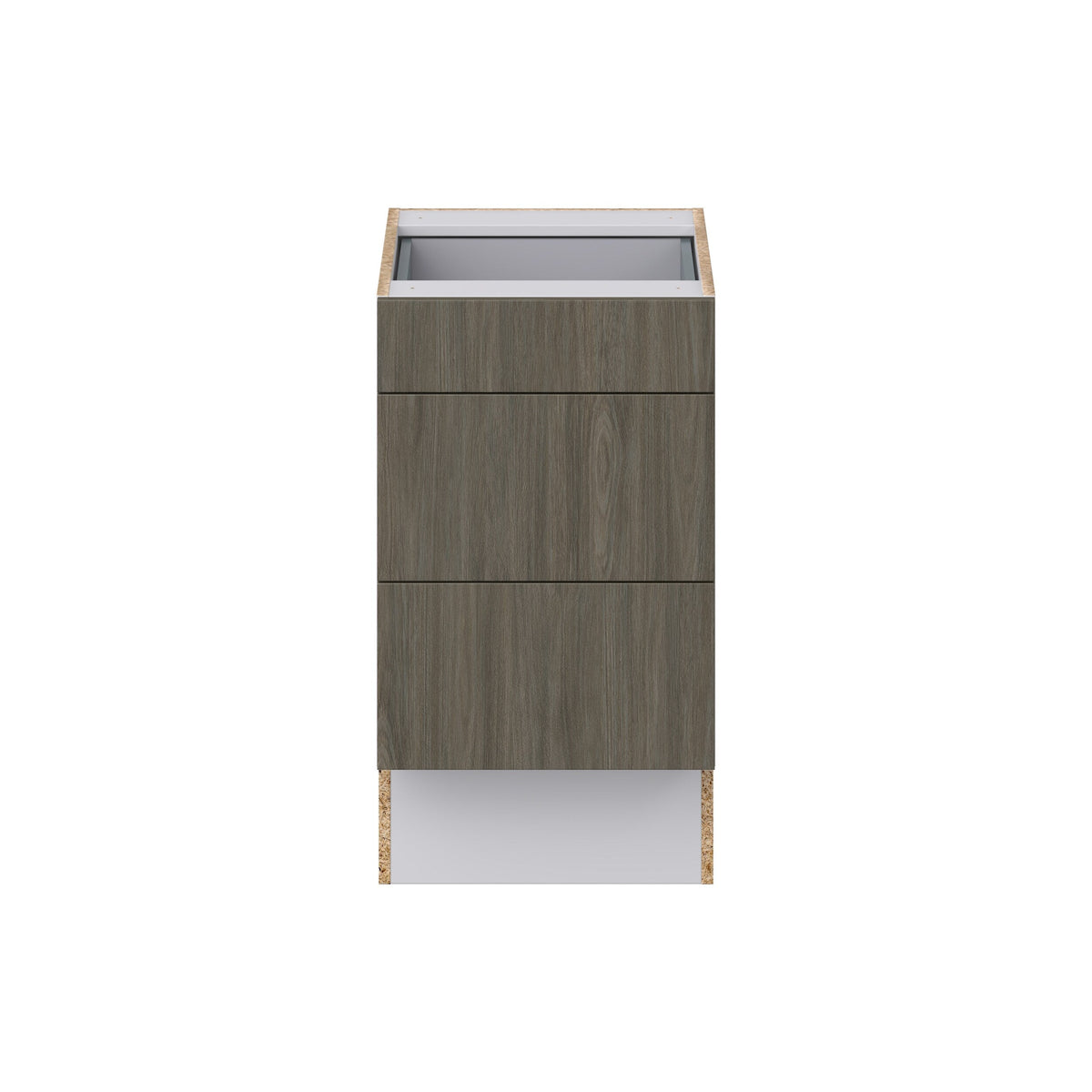Hugo&Borg Savane 18-in W x 32.5-in H x 25-in D Textmel 3-Drawer Base Fully Assembled Cabinet (Flat Panel Style)