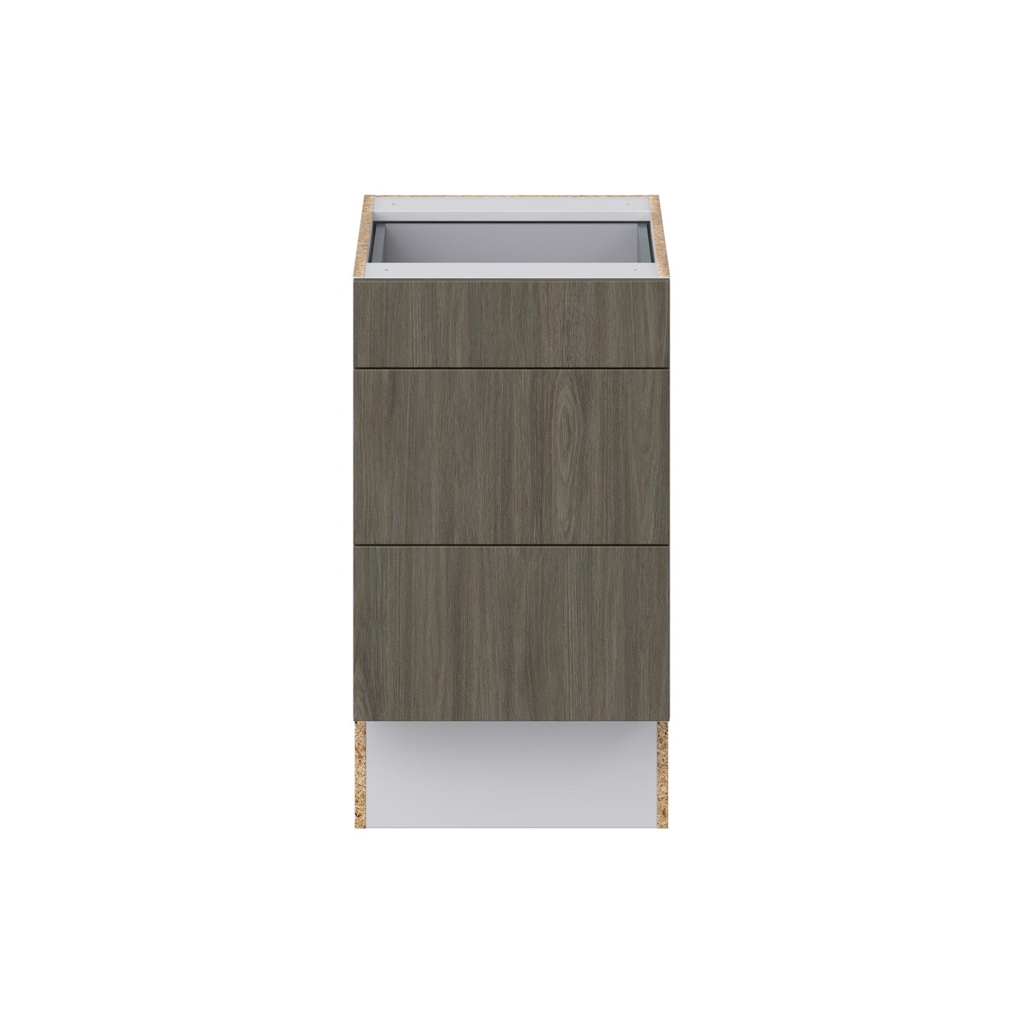 Hugo&Borg Savane 18-in W x 32.5-in H x 25-in D Textmel 3-Drawer Base Fully Assembled Cabinet (Flat Panel Style)