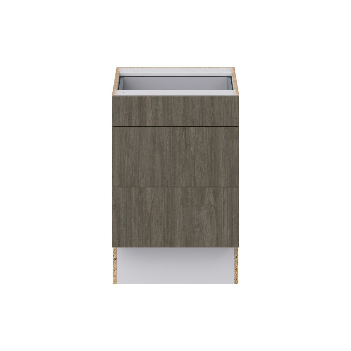 Hugo&Borg Savane 21-in W x 32.5-in H x 25-in D Textmel 3-Drawer Base Fully Assembled Cabinet (Flat Panel Style)