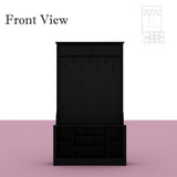 FUFU&GAGA Modern 39.4-in Black Composite Hall Tree