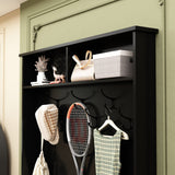 FUFU&GAGA Modern 39.4-in Black Composite Hall Tree