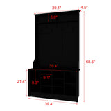 FUFU&GAGA Modern 39.4-in Black Composite Hall Tree