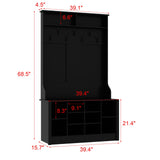 FUFU&GAGA Modern 39.4-in Black Composite Hall Tree