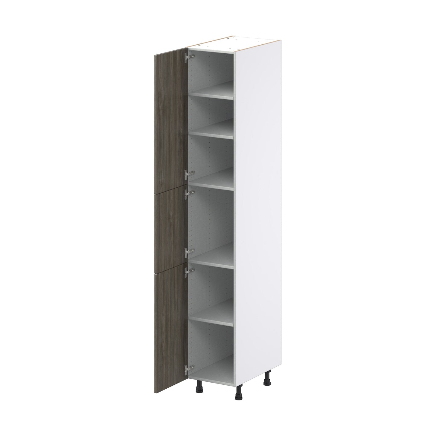 Hugo&Borg Savane 15-in W x 89.5-in H x 24-in D Textmel Pantry Fully Assembled Cabinet (Flat Panel Slab Door Style)