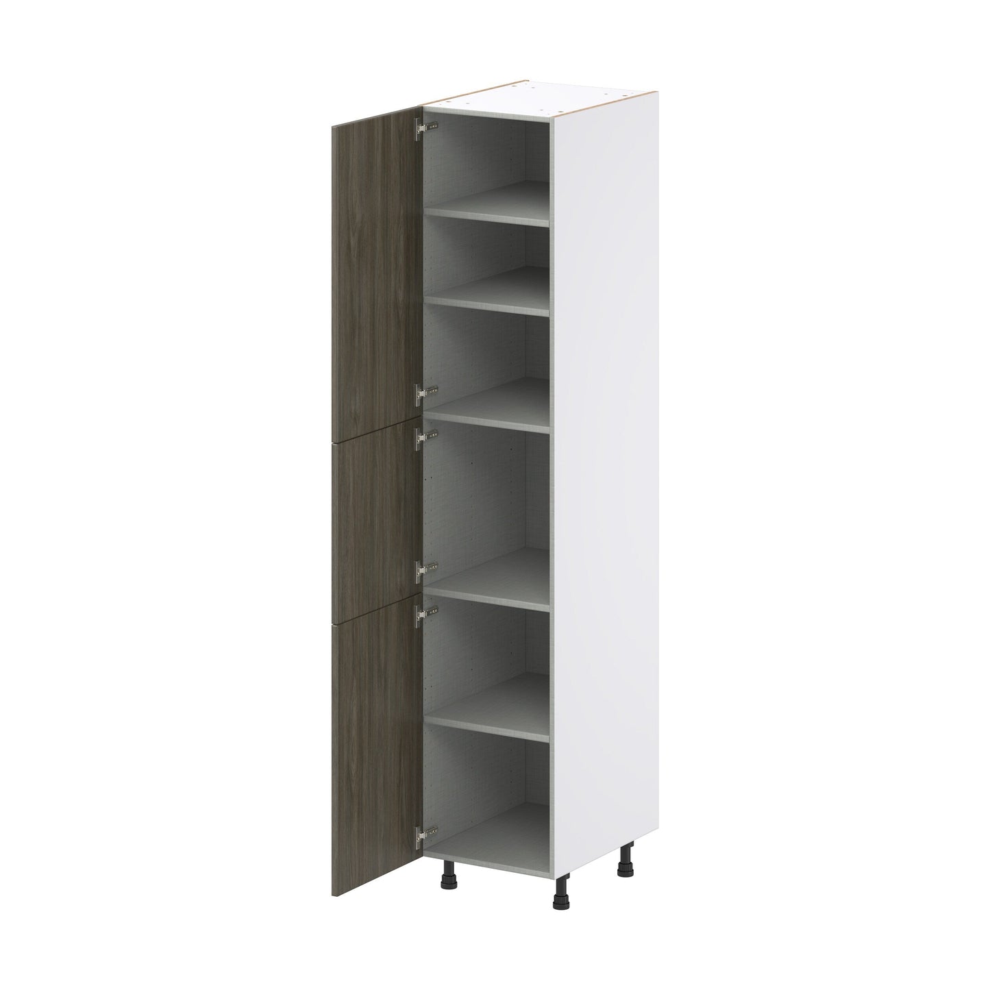 Hugo&Borg Savane 18-in W x 89.5-in H x 24-in D Textmel Pantry Fully Assembled Cabinet (Flat Panel Slab Door Style)