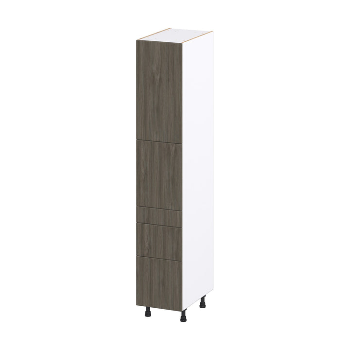 Hugo&Borg Savane 15-in W x 84.5-in H x 24-in D Textmel 5-Drawer Pantry Fully Assembled Cabinet (Flat Panel Slab Style)