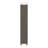 Hugo&Borg Savane 15-in W x 84.5-in H x 24-in D Textmel 5-Drawer Pantry Fully Assembled Cabinet (Flat Panel Slab Style)