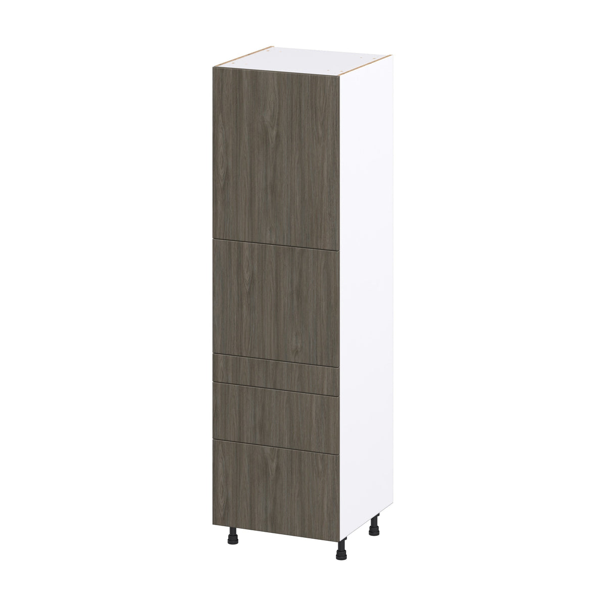 Hugo&Borg Savane 24-in W x 84.5-in H x 24-in D Textmel 5-Drawer Pantry Fully Assembled Cabinet (Flat Panel Slab Style)