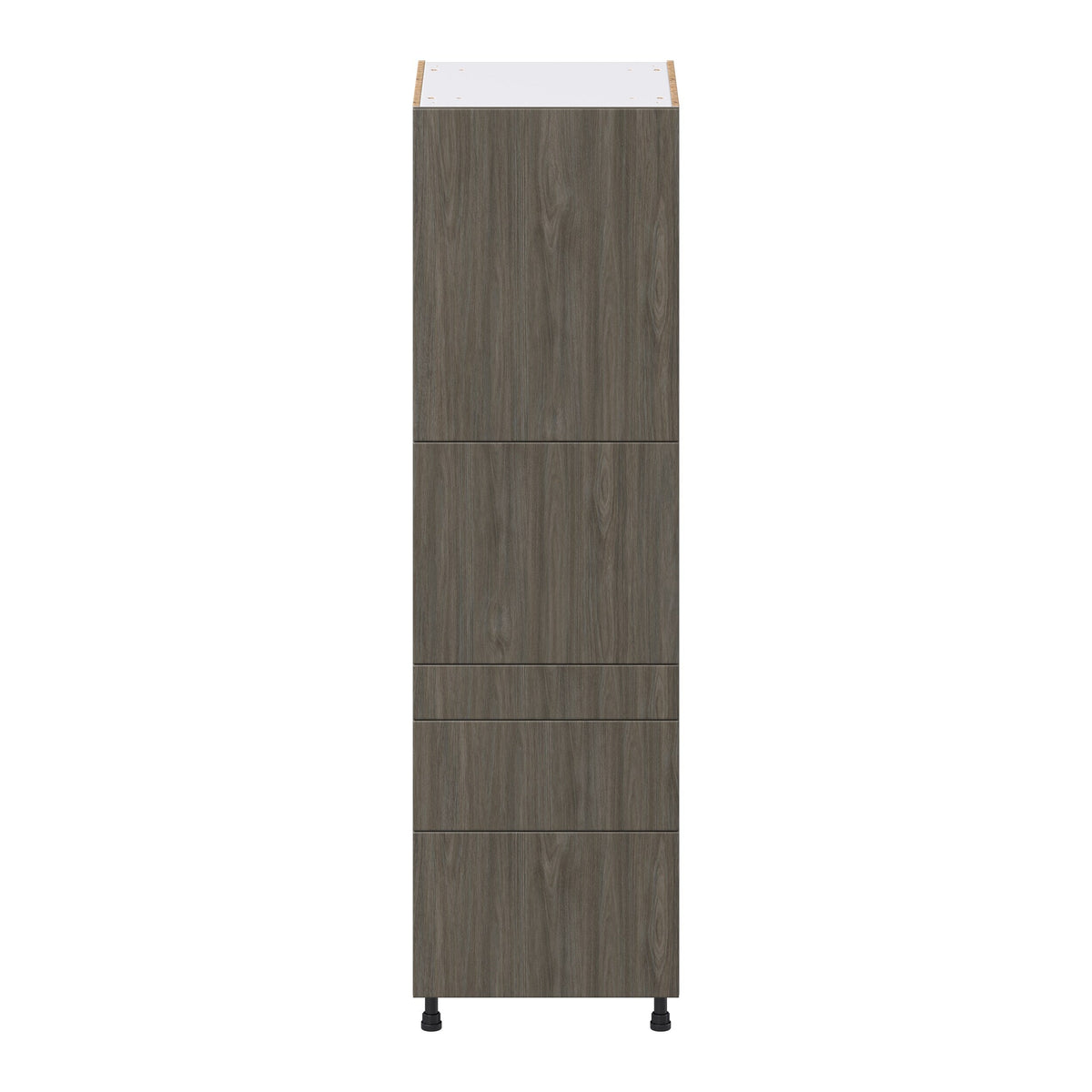 Hugo&Borg Savane 24-in W x 84.5-in H x 24-in D Textmel 5-Drawer Pantry Fully Assembled Cabinet (Flat Panel Slab Style)