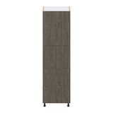 Hugo&Borg Savane 24-in W x 84.5-in H x 24-in D Textmel 5-Drawer Pantry Fully Assembled Cabinet (Flat Panel Slab Style)