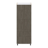 Hugo&Borg Savane 30-in W x 84.5-in H x 24-in D Textmel 5-Drawers Pantry Fully Assembled Cabinet (Flat Panel Slab Style)