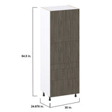 Hugo&Borg Savane 30-in W x 84.5-in H x 24-in D Textmel 5-Drawers Pantry Fully Assembled Cabinet (Flat Panel Slab Style)