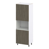 Hugo&Borg Savane 30-in W x 89.5-in H x 24-in D Textmel Microwave Pantry Fully Assembled Cabinet (Flat Panel Slab Style)