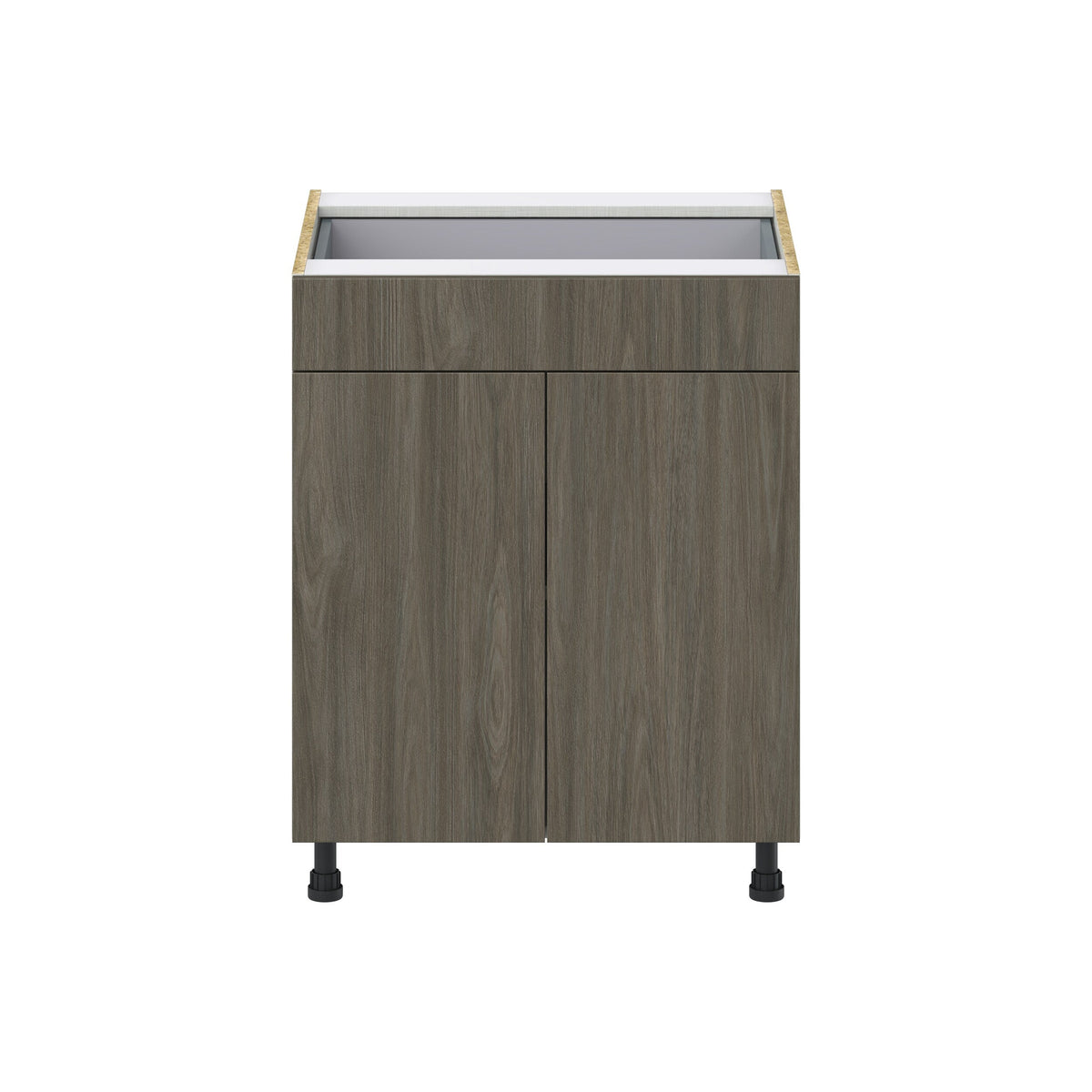 Hugo&Borg Savane 27-in W x 34.5-in H x 24-in D Textmel 1-Drawer Base Fully Assembled Cabinet (Flat Panel Slab Style)