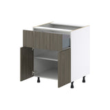 Hugo&Borg Savane 27-in W x 34.5-in H x 25-in D Textmel 1-Drawer Base Fully Assembled Cabinet (Flat Panel Slab Style)