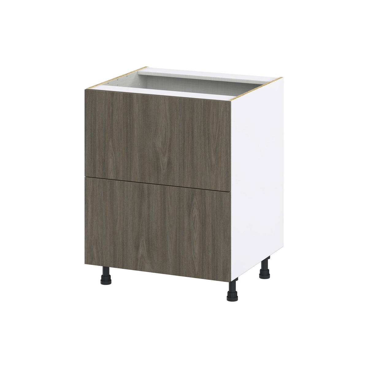 Hugo&Borg Savane 27-in W x 34.5-in H x 24-in D Textmel 2-Drawer Base Fully Assembled Cabinet (Flat Panel Style)